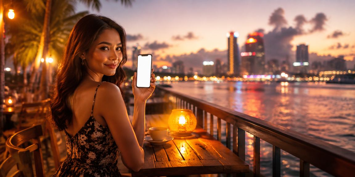 Pemain log masuk ke platform kasino 26000 melalui telefon pintar di Kuala Lumpur