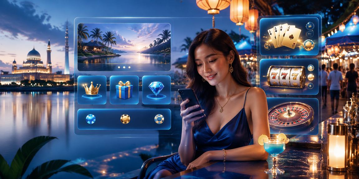 Pengguna mengakses aplikasi kasino bertanggungjawab di Putrajaya dengan telefon pintar